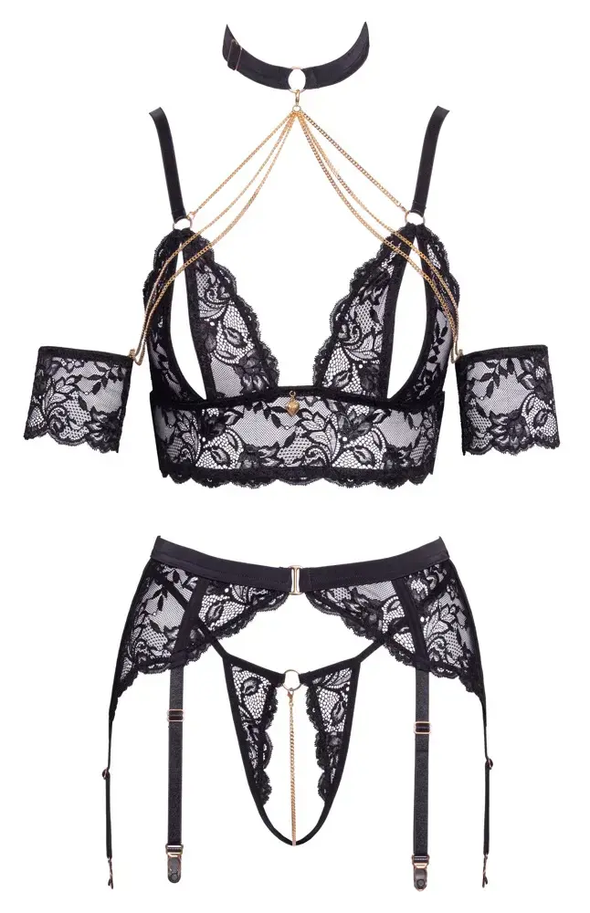 Abierta Fina Top Suspender Set L 22515071041 open fine Photo 10