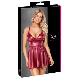 Женское платье cottelli collection 27191853051, красное, размер XL, мини-платье с матовым эффектом и регулируемыми бретелями