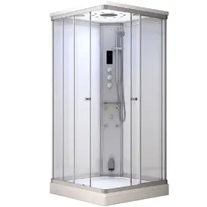 Shower cabin AMUE AMUE-AS1010 White 100x100 cm steam shower cabin with integrated functions