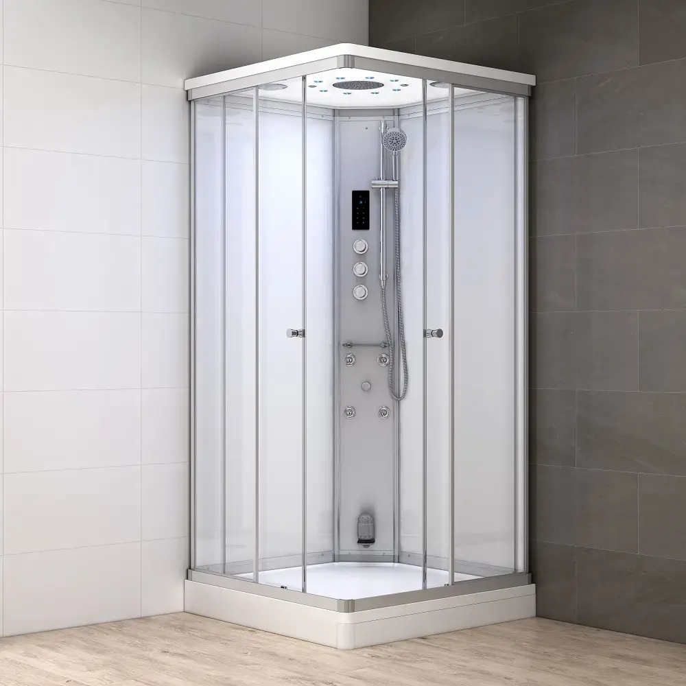 Shower cabin AMUE AMUE-AS1010 White 100x100 cm Photo 2