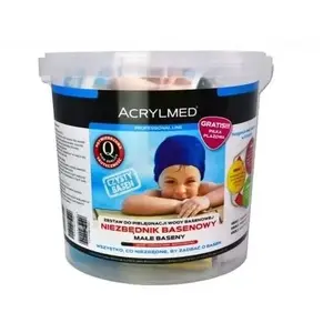 Acrylmed Water Care Kit for Small Pools with pH Minus, Chlorine, and Biocide
