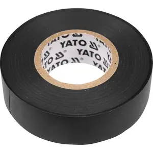 Изоляционная лента YATO YT-8159 толщиной 0,13 мм, 15 мм x 20 м, чёрная