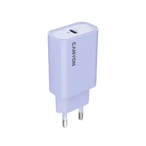 Sienas lādētājs CANYON OnCharge 30CL, 30W USB‑C PD, 1x PD izvade, EU kontaktligzda, violets