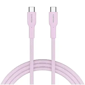 USB-C to USB-C cable CANYON OnWire 60W braided 1 m — pink