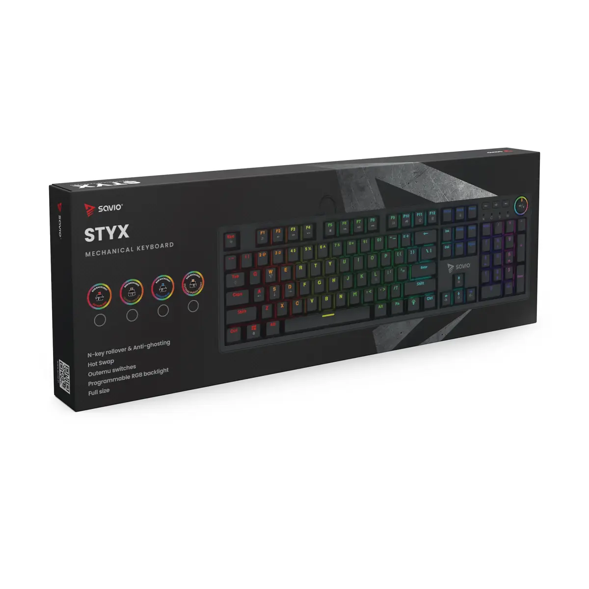 SAVIO STYX BROWN spēļu tastatūra — Outemu Brown QZERTY Photo 10