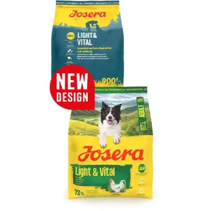 Сухой корм для собак JOSERA Adult Light & Vital 12,5 кг — низкое содержание жира 7,5%, белок 29%, с курицей, для взрослых собак с предрасположенностью к лишнему весу