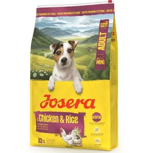 Сухой корм для собак JOSERA Mini Adult Chicken & Rice 10 кг — для взрослых мелких пород, белок 27%, жир 16%, без глютена и сои