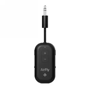Wireless audio adapter TwelveSouth AirFly Pro 2 Black — Bluetooth transmitter/receiver, dual connection (2 devices)