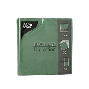 Papīra salvetes Papstar DAILY COLLECTION 20 gab. 24×24 cm tumši zaļas