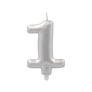 Candle Papstar Pap Star SVECE-CIPARS 1 7 cm Silver — decorative taper candle, 0.033 kg