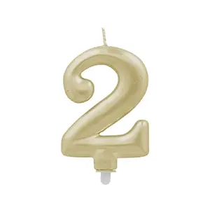 Candle Papstar Pap Star 2 7 cm Gold, 0.033 kg
