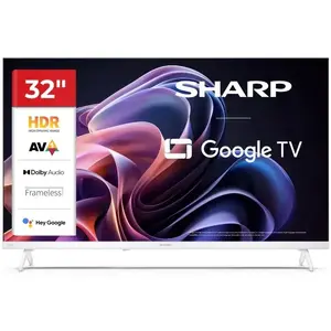 Televizors Sharp 32HF2265EW 32" Smart TV Google TV balts, enerģijas klase E