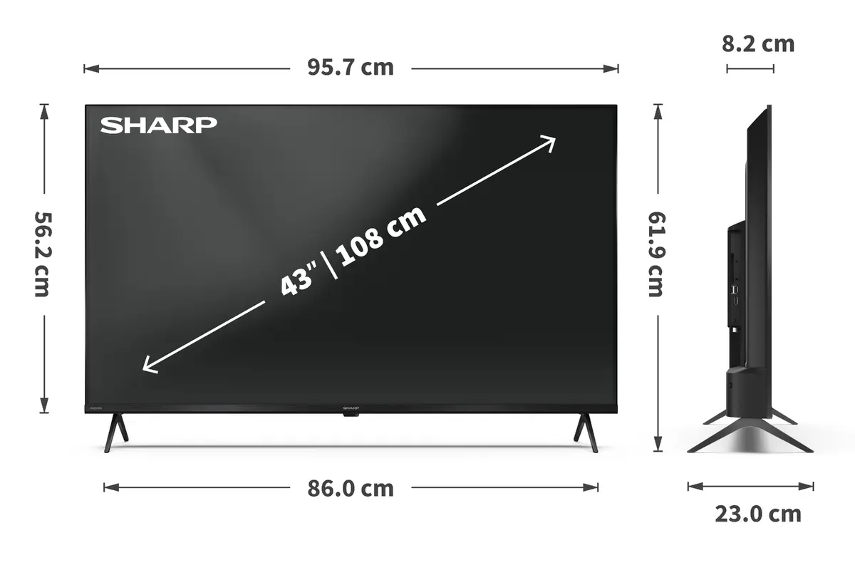 Sharp 43HP5265E 43 collu 4K QLED viedtelevizors Photo 9