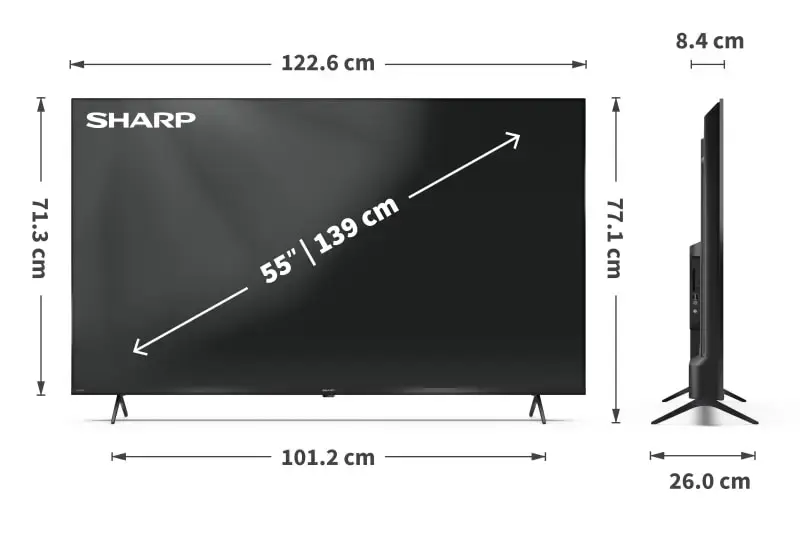 Sharp 55HL4265E 55" 4K Ultra HD Smart TV televizors Photo 8