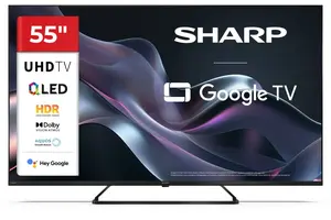 Sharp 55HP6265E 55 collu 4K Ultra HD QLED viedtelevizors ar Google TV