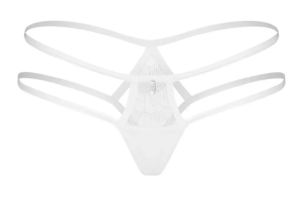 Тонг Obsessive L/XL — кружево, белый Photo 4