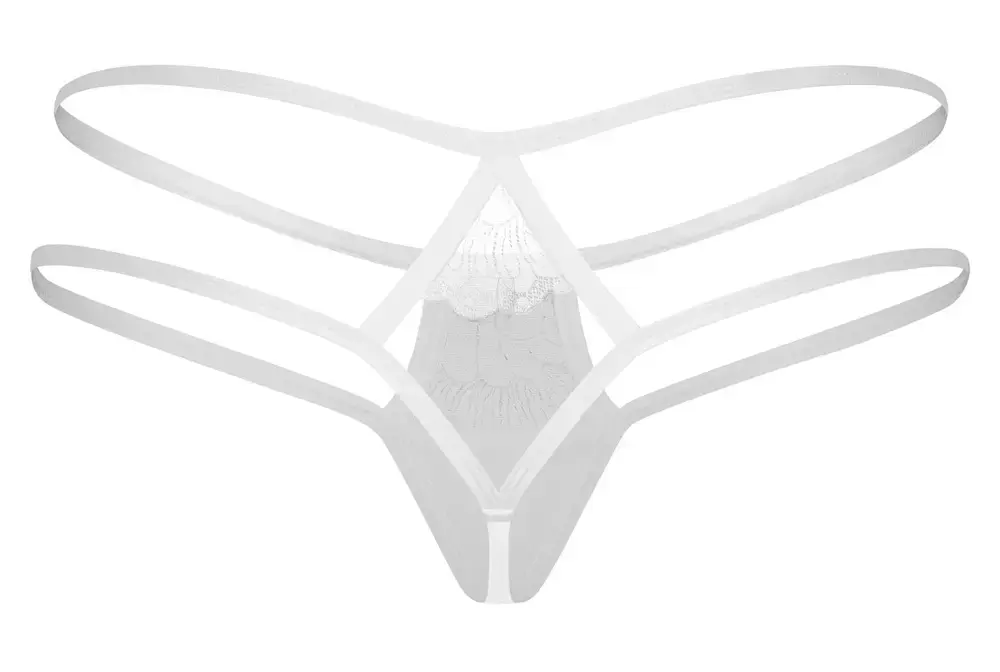 Тонг Obsessive L/XL — кружево, белый Photo 5
