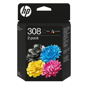 HP 308 2-Pack Черный/Три-цветный Оригинальный Картридж Комбо Стандартной Производительности