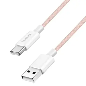 LogiLink USB 2.0 Type-C cable C/M to A/M 60W pink 0.5 m