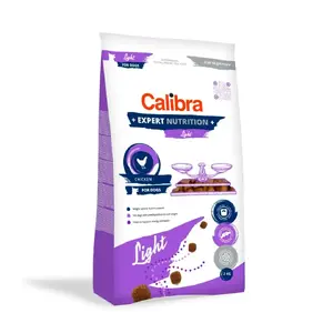 Сухой корм для собак Calibra Expert Nutrition Light 2 кг — низкокалорийный, с курицей, полнорационный, белок 23%, жир 10%