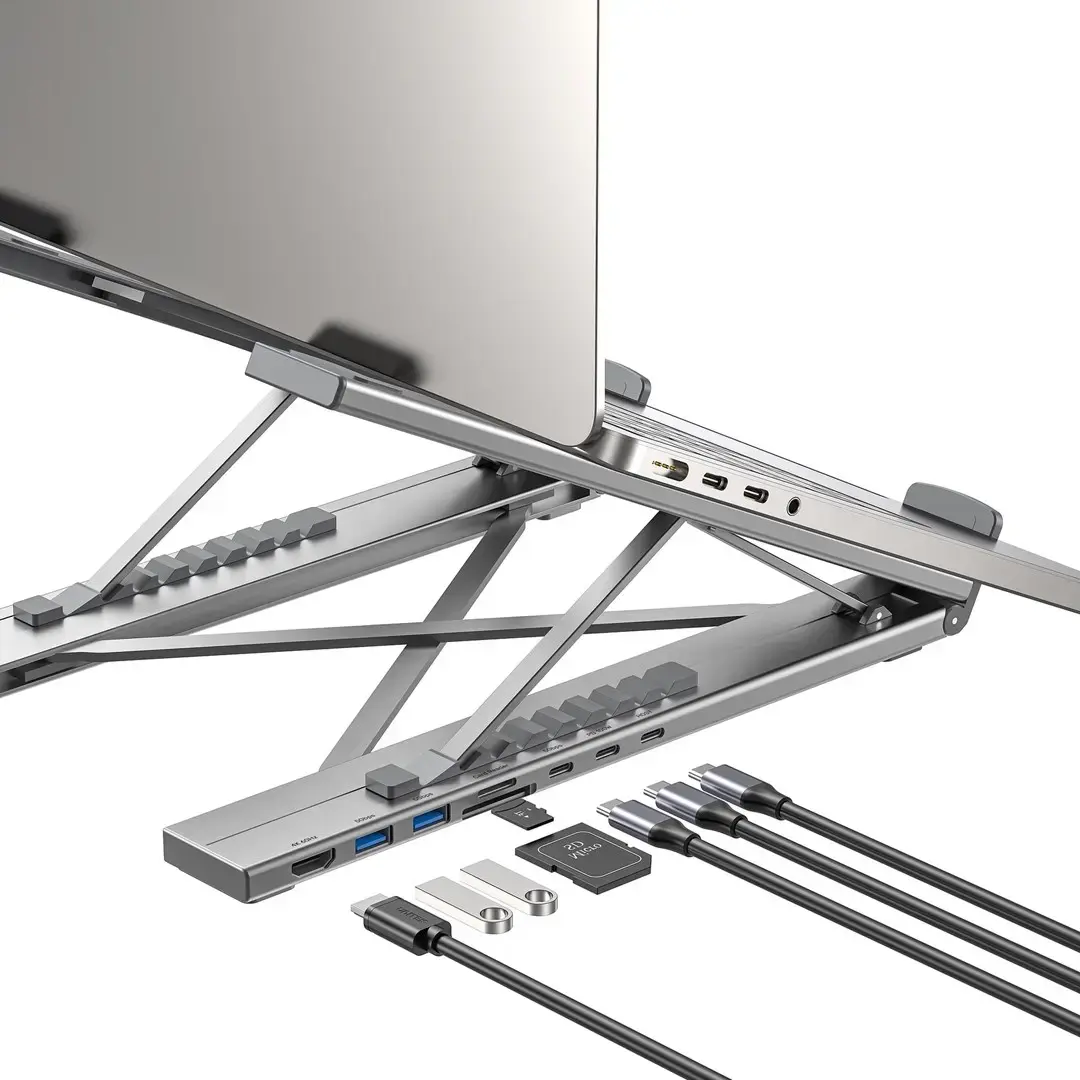Unitek D1137AGY01 klēpjdatora statīvs ar USB koncentratoru Photo 4