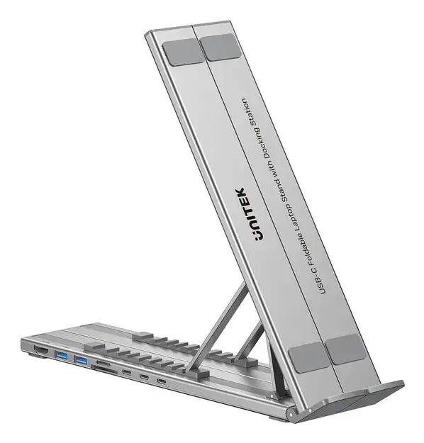 Unitek D1137AGY01 USB-C Laptop Docking Station Silver Photo 2