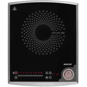 Induction cooker SENCOR SCP 3414GY, 2000W, glass-ceramic hob, 60–240°C, 10 power levels, timer up to 180 min