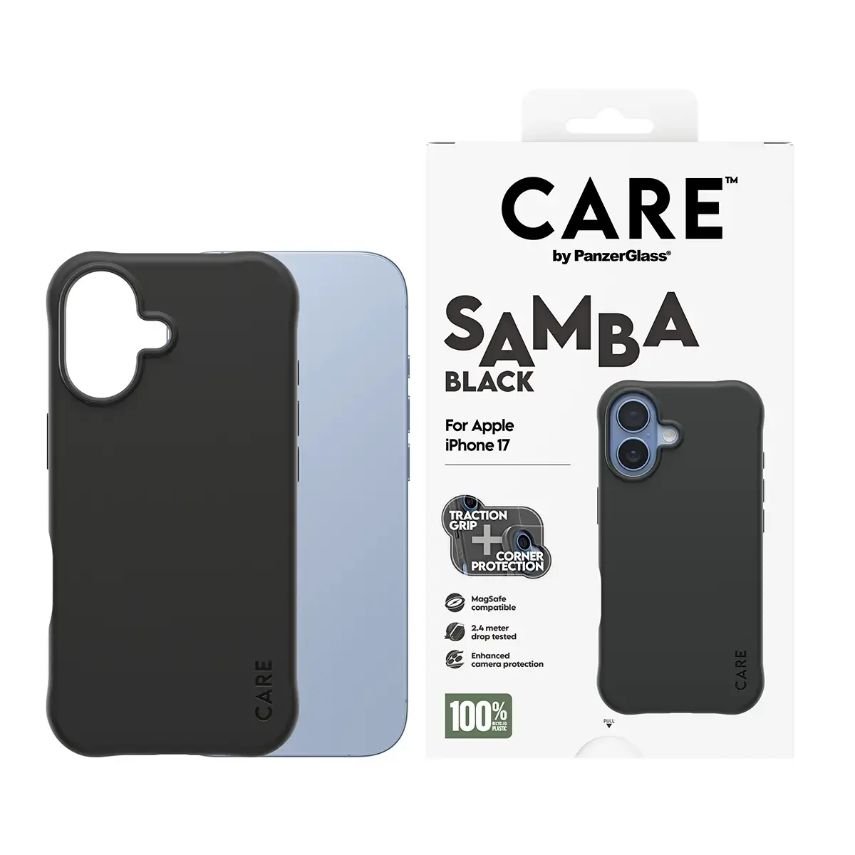 Vāciņš PanzerGlass CARE by Fashionable Case Samba Black w. MagSafe Photo 2