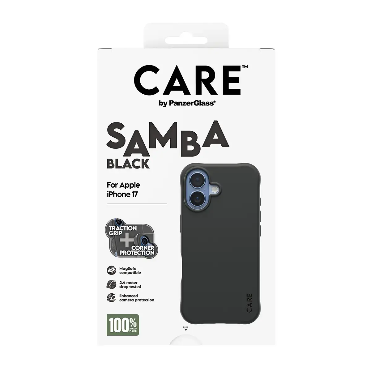 Vāciņš PanzerGlass CARE by Fashionable Case Samba Black w. MagSafe Photo 3