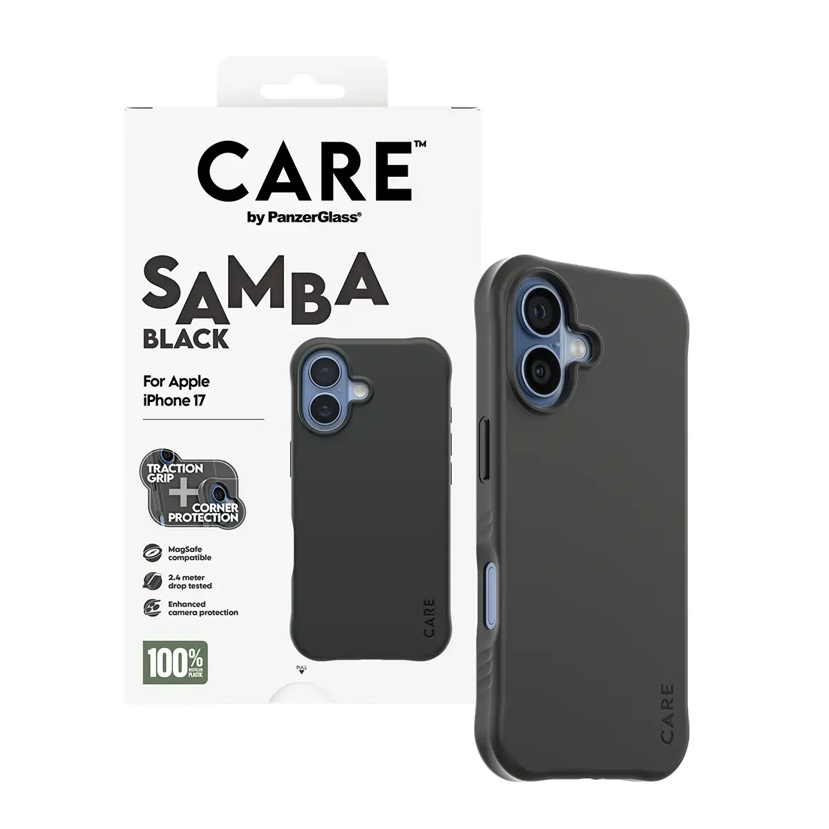 Vāciņš PanzerGlass CARE by Fashionable Case Samba Black w. MagSafe Photo 5