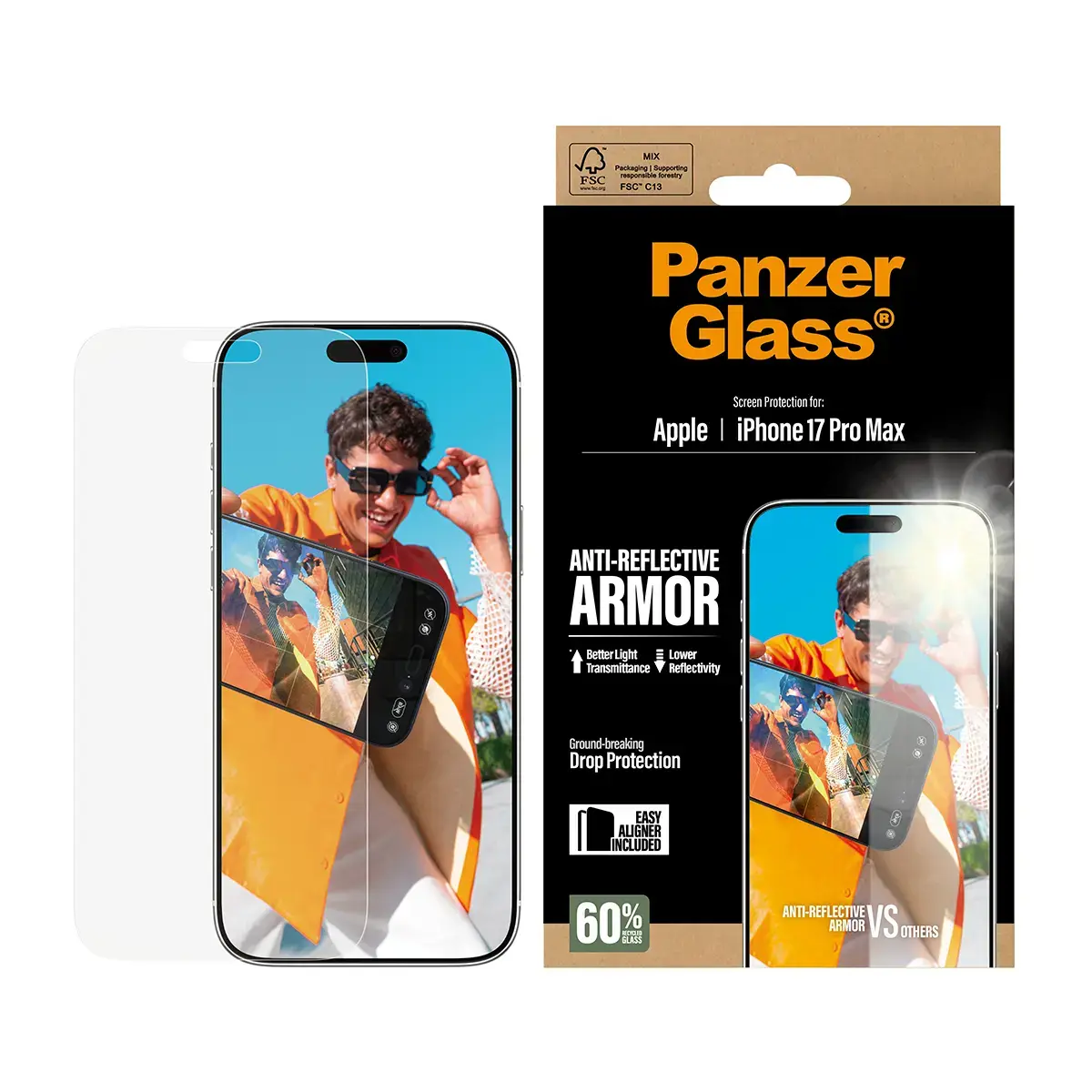 PanzerGlass Anti-Reflective Armor ekrāna aizsargs iPhone 17 Pro Max Photo 2
