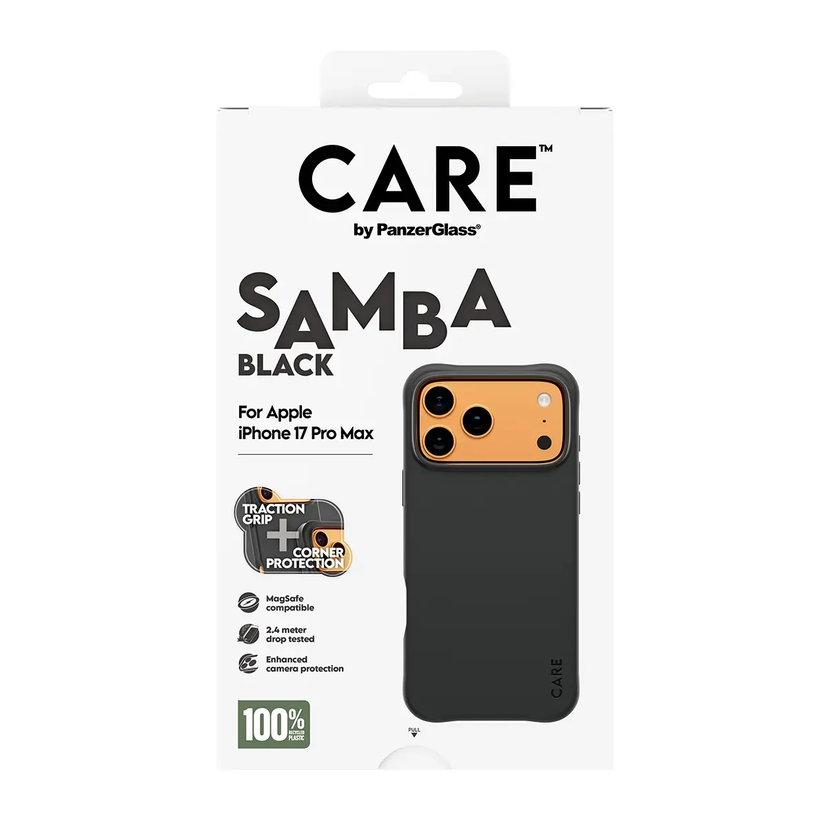 Vāks PanzerGlass CARE by Fashionable Case Samba Black iPhone 17 Pro Max Photo 3