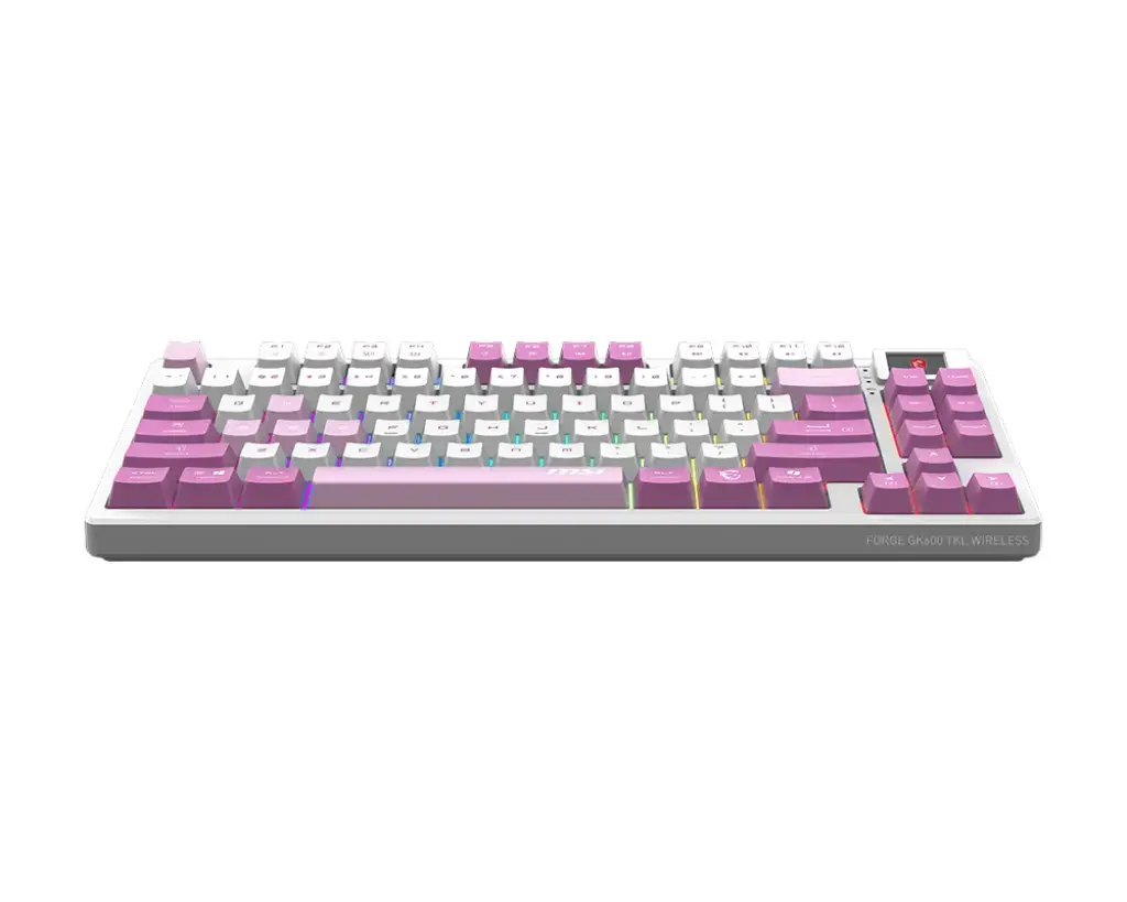 MSI FORGE GK600 TKL WIRELESS VIOLET keyboard Photo 4