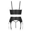Lingerie set cottelli collection Top Set rhinestone zip S Photo 7