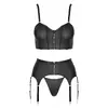 Apakšveļa Cottelli Collection Top Set Rhinestone Zip XL Photo 6