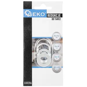 Reducer for saw blades GEKO 7178634, bore adapter 25.4 mm to 22.2 / 20 / 16 / 12.7 mm