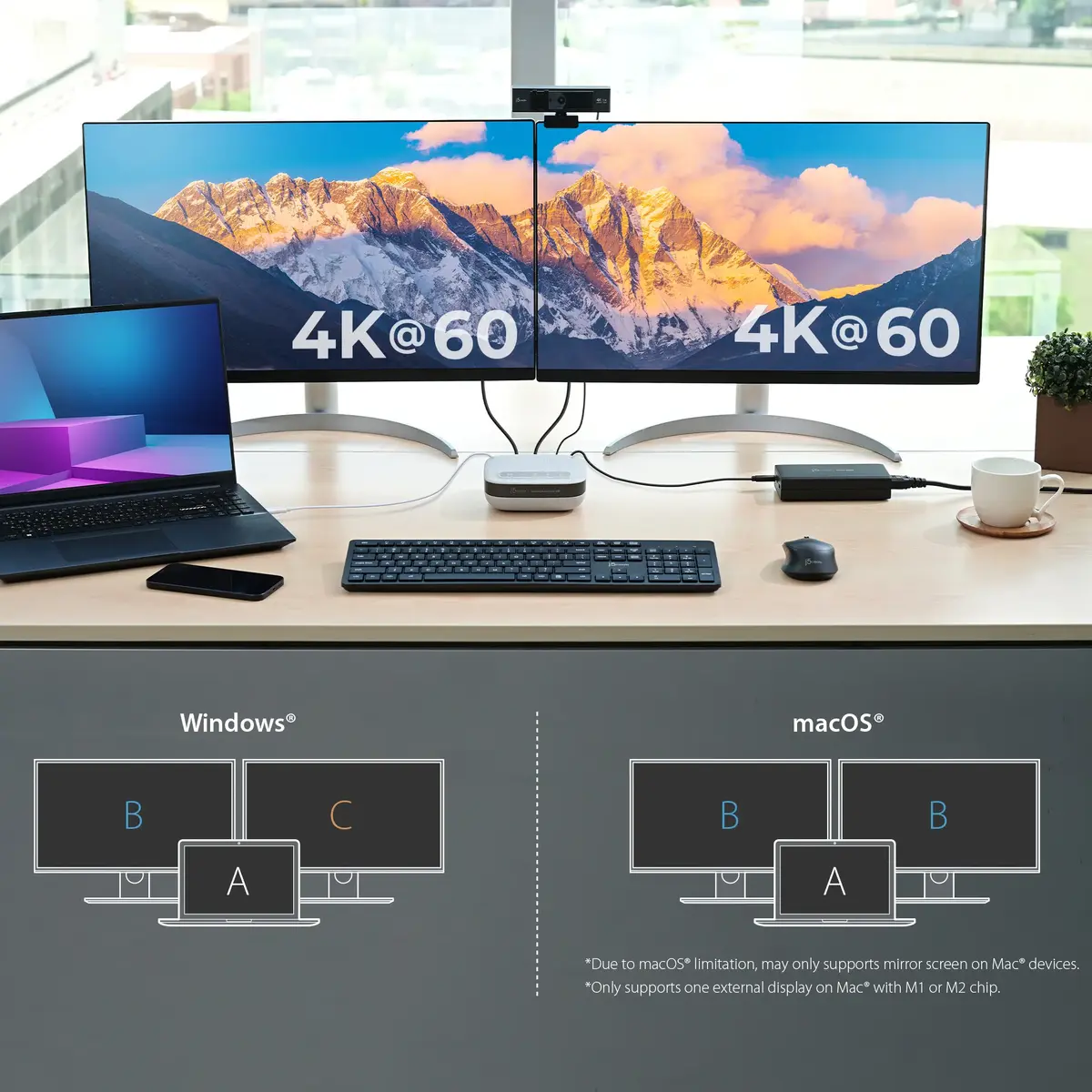 j5create JCDS337 USB-C Divu 4K Skaļruņu Doks Pro Photo 7