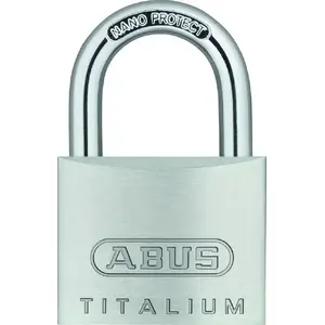 Parastais ķēdes slēdzējs ABUS 64TI/40 ar atslēgu, atšķirīgas atslēgas, korpusa izmēri 4,0×1,5×6,2 cm, 1 gab. ar 2 atslēgām