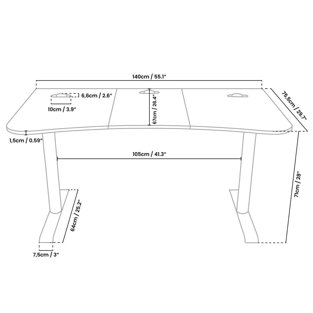 Игровой стол Arozzi Arena Medium — Фиолетовый Photo 10