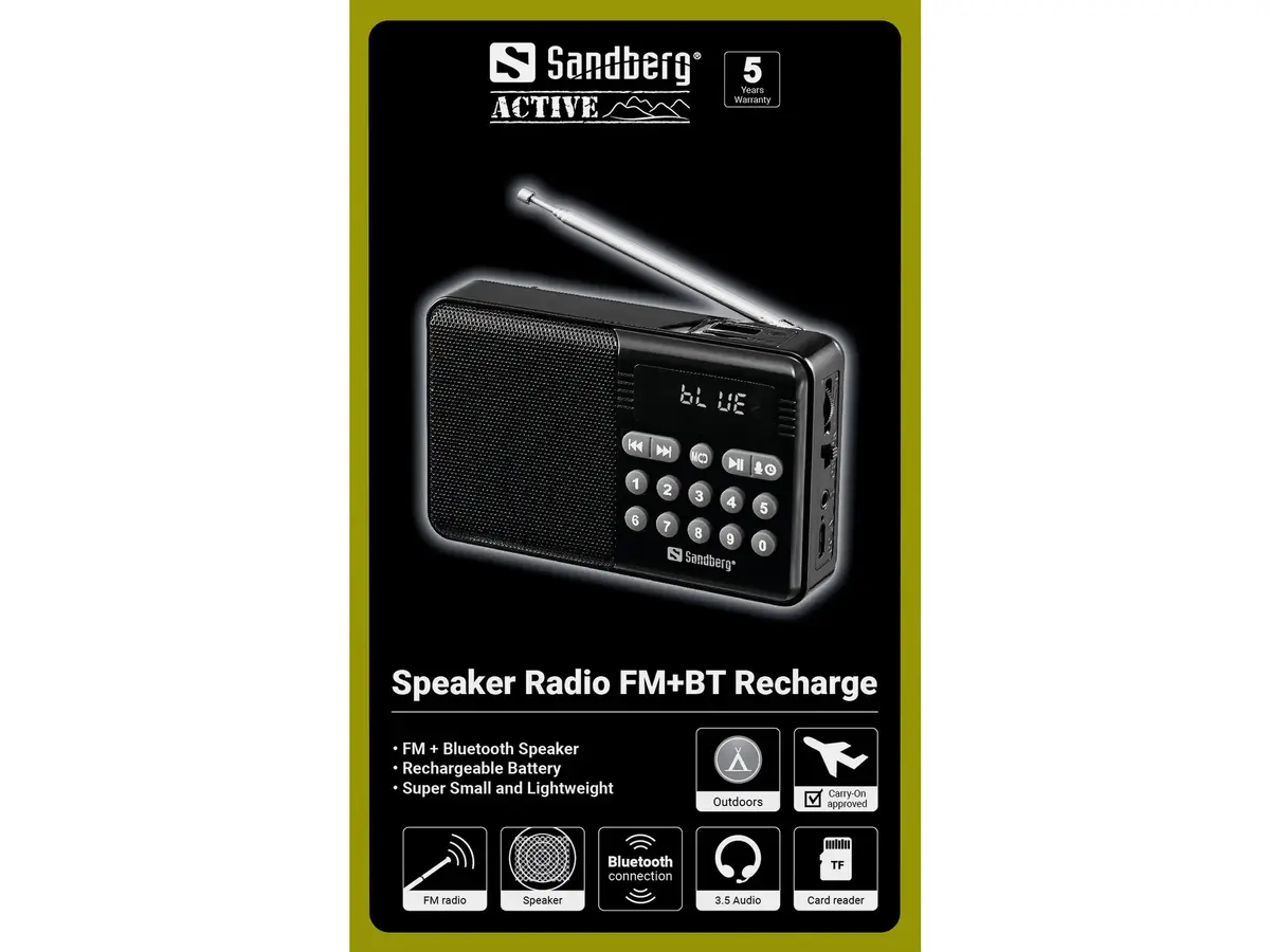 Portable Speaker Radio Sandberg FM+BT Recharge Photo 4
