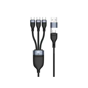 3-in-1 Data Cable Conceptronic ETTA06B15C 100W Fast Charging 1.5M