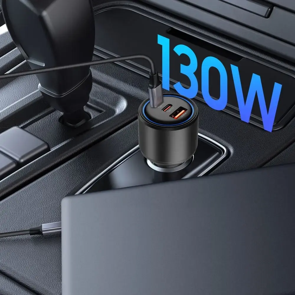 Автозарядка Tech-Protect CC04 3‑порта PD130W Photo 5