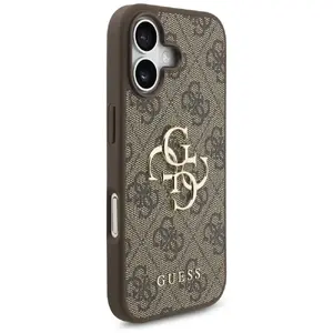 Protective phone case GUESS for iPhone 17 — Case Guess 4G Big Logo, brown