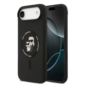 Чехол Karl Lagerfeld для iPhone Air Liquid Silicone черный MagSafe