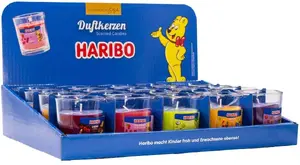Display stand Haribo A1844 with 20 packs × 135g (4×5) for retail presentation