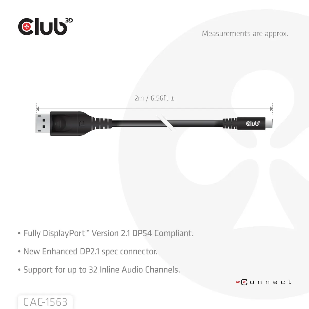 DisplayPort kabelis adapters club 3d CAC-1563 Photo 3