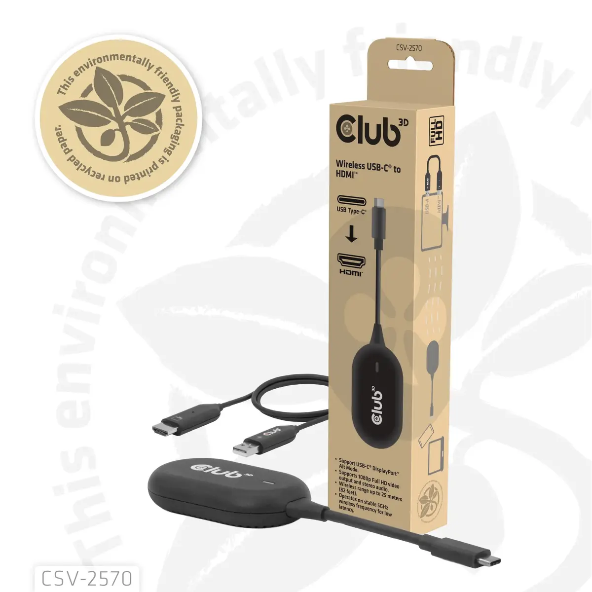 USB-C uz HDMI bezvadu centrmezgls CLUB3D CSV-2570 Photo 7