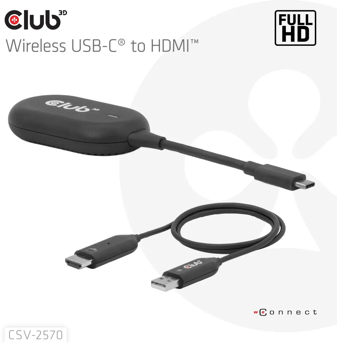 Bezvadu USB-C uz HDMI centrmezgls CLUB3D