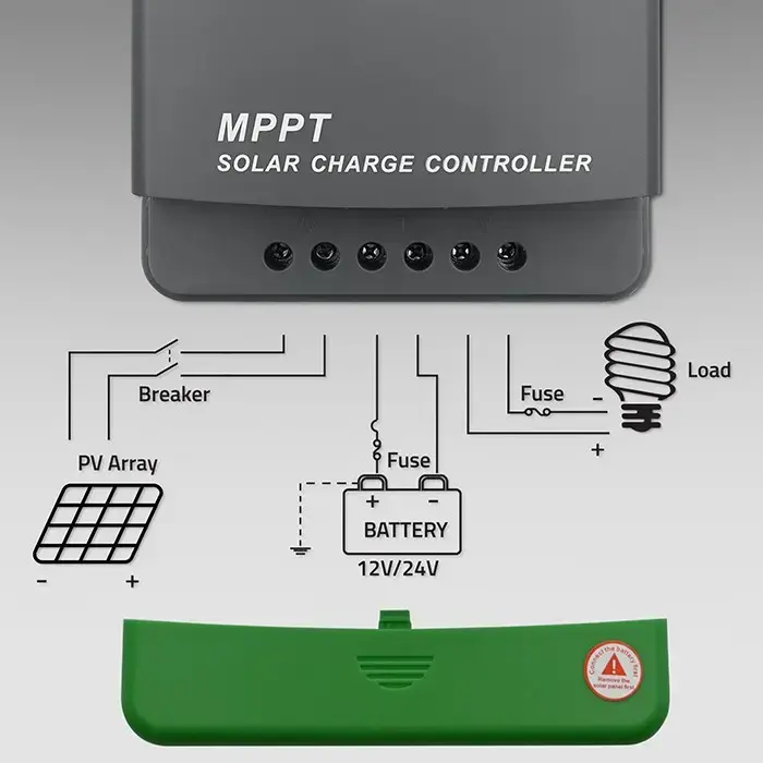 MPPT Solar Charge Controller QOLTEC 10A 12V/24V Photo 3