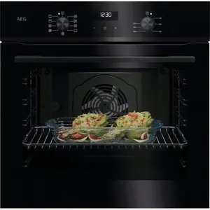 Встраиваемая духовка AEG NBU5A21SB, объем 71 л, 8 режимов приготовления, класс энергопотребления A+